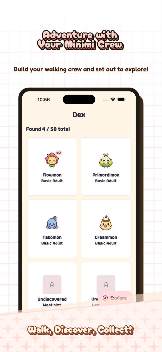 Character dex screen